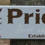 Painted Family Name Sign