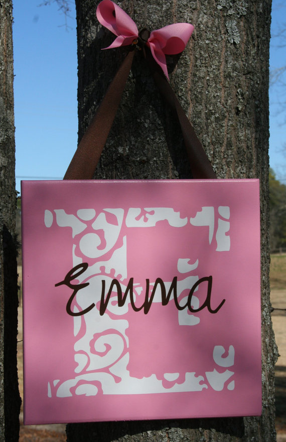 Personalized "Emma" Girls Name Wall Hanging