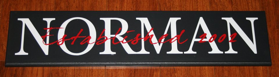 Double Layer Lettering Painted Family Name Sign