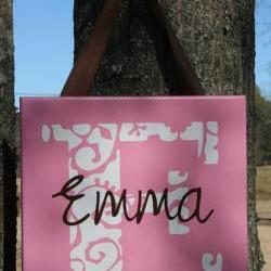 Personalized "Emma" Girls Name Wall Hanging