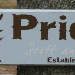 Painted Family Name Sign